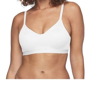 Warner's White Seamless Bra with Adjustable Straps